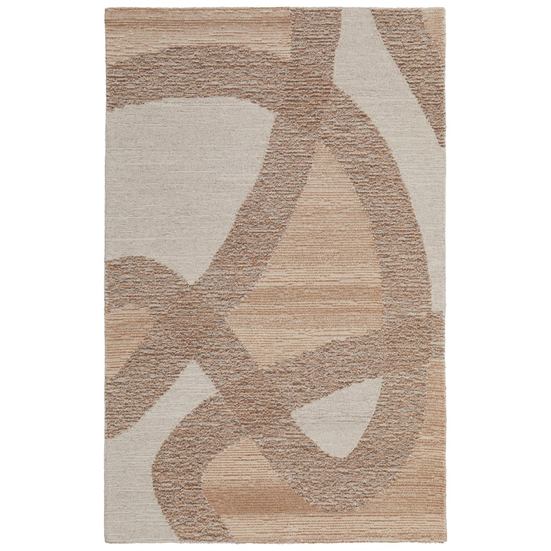 Grand Bazaar Middleton Hand Tufted Abstract Modern Area Rug - 9' x 12' - Brown/Tan/Ivory