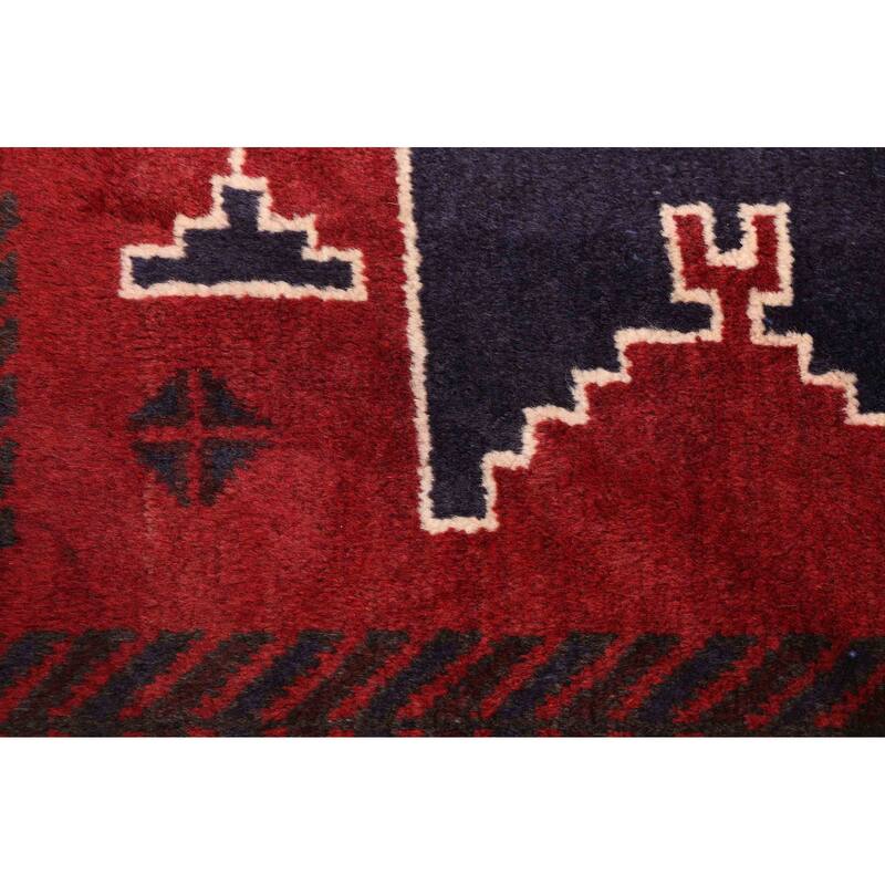 ECARPETGALLERY Hand-knotted Teimani Red Wool Rug - 3'7 x 6'4