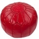 preview thumbnail 30 of 32, nuLOOM Handmade Moroccan Leather Ottoman Pouf