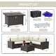 preview thumbnail 44 of 99, Outdoor Patio Furniture Set, All Weather PE Wicker Sectional Conversion Sofa set with Firepit(Optional)