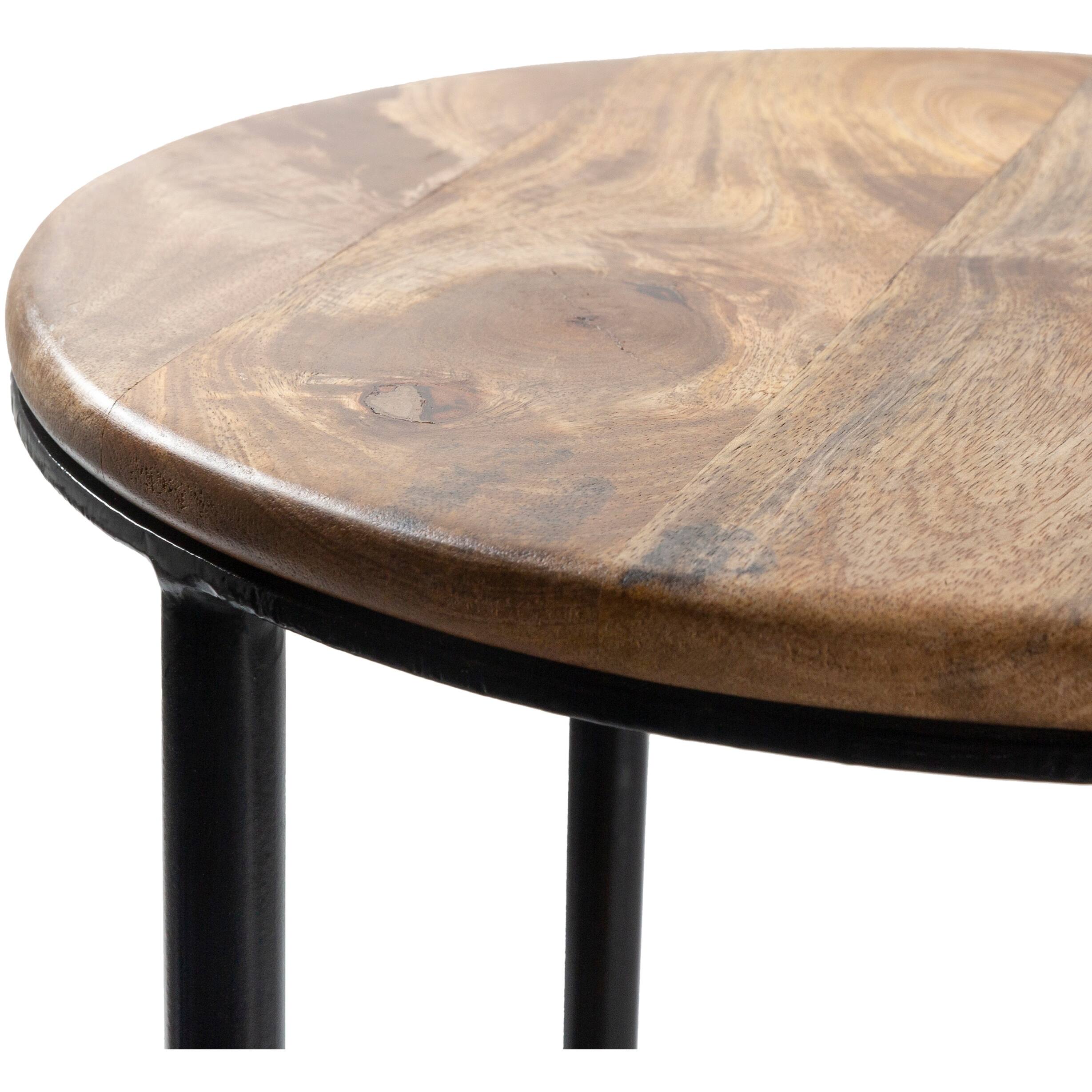 Carbon Loft Auriemma Iron and Wood Handcrafted Nesting Plant Stands