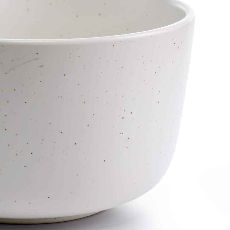 6 Piece 5.5 Inch Round Stoneware Bowl Set in Sea Salt