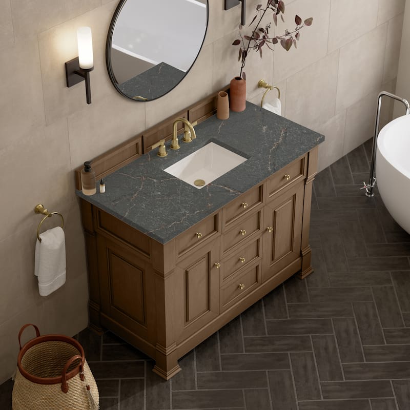Brookfield 48" Single Vanity, Pecan - Parisien Bleu