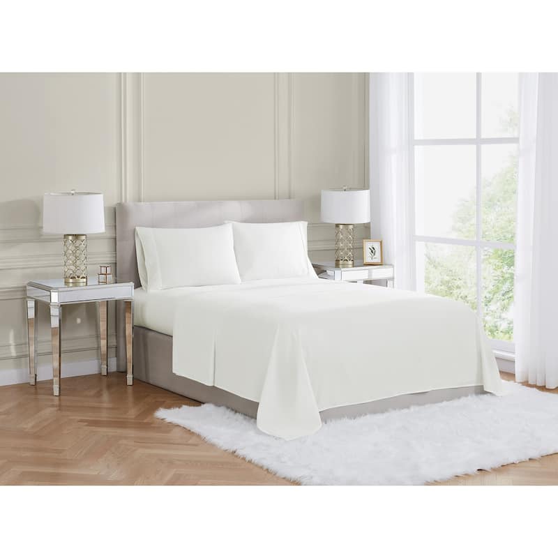 Borghese Roma 400TC Percale Cotton 4 Piece Sheet Set