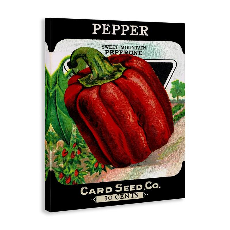 Stupell Vintage Garden Peppers Canvas Wall Art Design By Lil' Rue