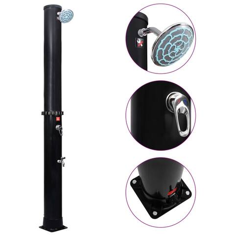 Outdoor Solar Shower with Shower Head & Faucet 10.6 gal Garden Shower