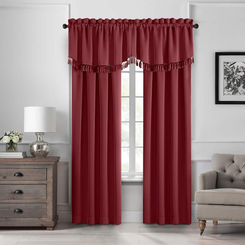 SunVeil Vanderbilt Scallop Tassel Window Valance - 50"x19"