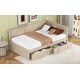 preview thumbnail 4 of 28, Beige Twin Wood Daybed with 2 Drawers, Guardrail, Vintage Style, No Box Spring