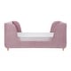 preview thumbnail 3 of 2, Upholstered Toddler Bed in Lavender Mist,Solid and Engineered Wood Frame