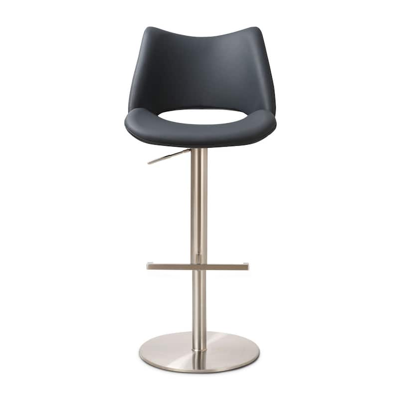 Sola Swivel Adjustable Height Counter Stool - Navy Blue