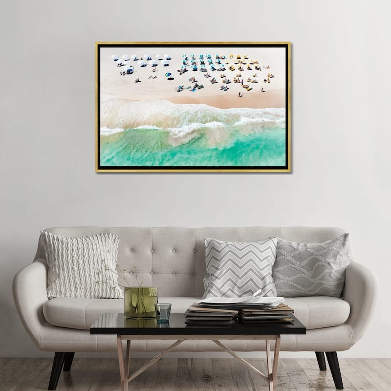 iCanvas "Life Is A Beach In Miami Beach Florida" by Susanne Kremer Framed Canvas Print