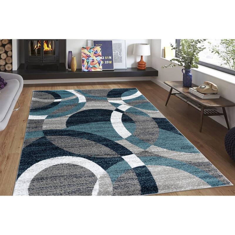 World Rug Gallery Geometric Circles Area Rug