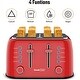 preview thumbnail 1 of 11, GTS4E 4-Slice Toaster Oven With Chromed Dials Control Red