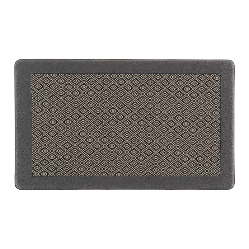 World Rug Gallery Geometric Textline Anti-Fatigue Standing Mat