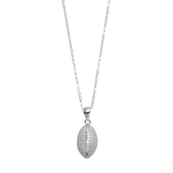 Shop Women S Sports Sterling Silver Jewelry Football Pendant