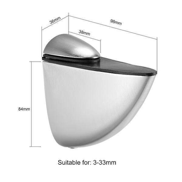Shop 2pcs Glass Shelf Bracket Clamp Solid Zinc Alloy Adjustable