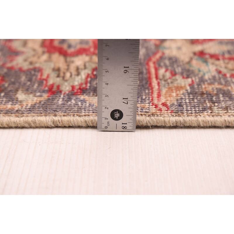 ECARPETGALLERY Hand-knotted Antalya Vintage Dark Red Wool Rug - 9'1 x 11'4