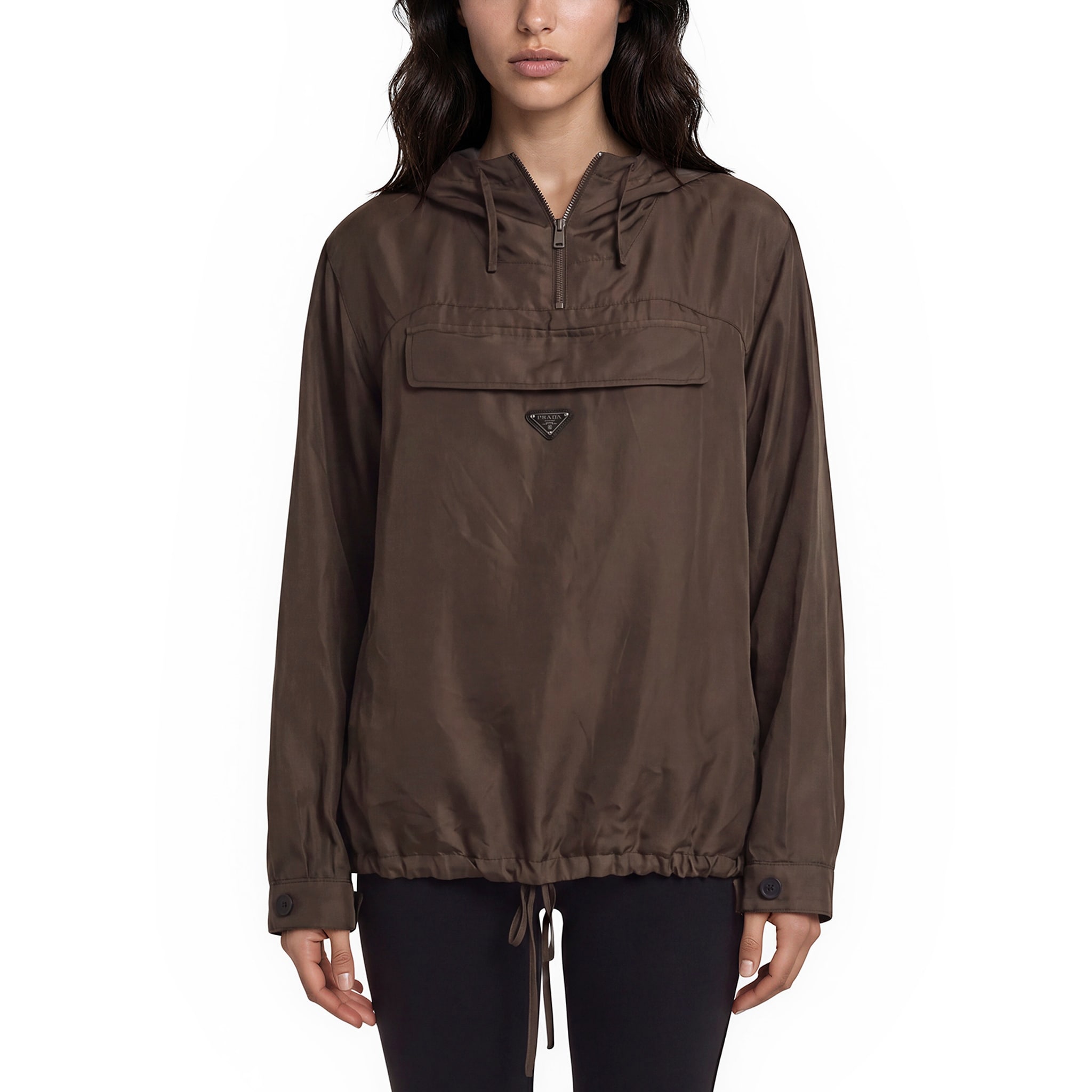 Prada Silk Twill Blouson Jacket