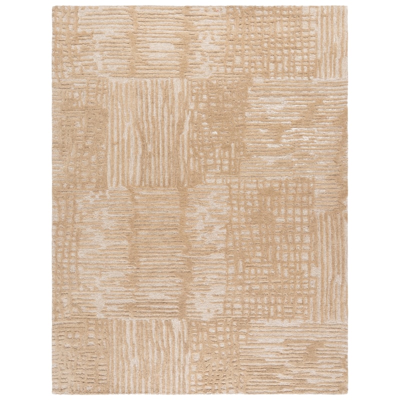 SAFAVIEH Handmade Ebony Kozeta Wool Rug - 8' x 10' - Beige/Ivory