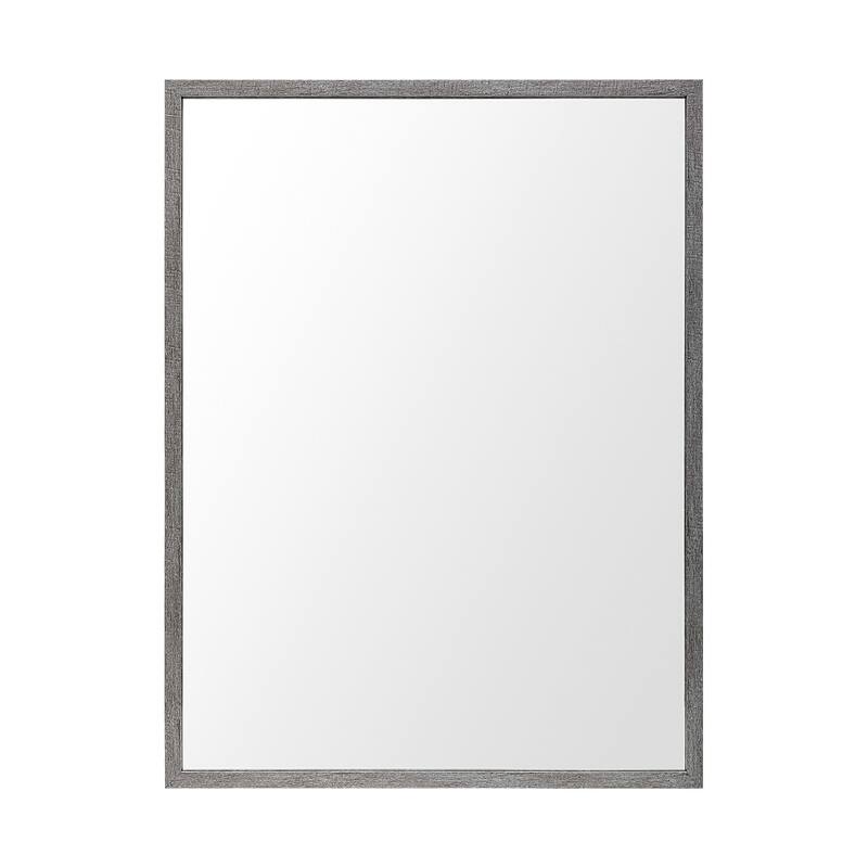 HomeRoots 42" Gray Framed Bathroom Vanity Mirror - 31.50 in. x 41.50 in. x 1.75 in.