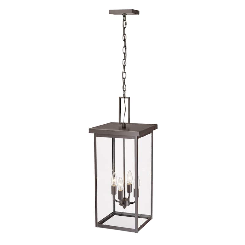 Millennium Lighting Barkeley 1 Light Outdoor Hanging Lantern in Powder Coated Black with ClearGlass Shades