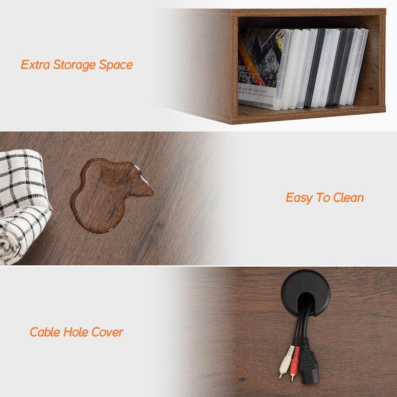 Floating Wall Mounted TV Stand with Storage, 70 Inch