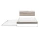 preview thumbnail 4 of 10, Slat Support Full Bed Frame Metal Platform Bed with Trundle - White
