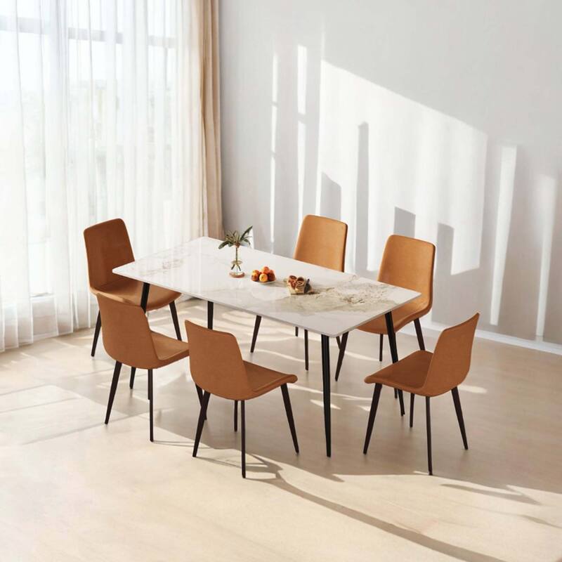 Upholstered Faux Leather Dining Chairs
