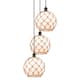 Option Oil Rubbed Bronze / White Glass with Brown Rope
