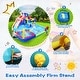 preview thumbnail 12 of 11, Inflatable Water Park with Slide and Blower,Outdoor Bounce House Splash Pool, ETL Certified Blower Included,Backyard Water Slide