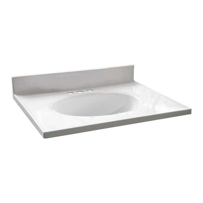 Design House Cultured Marble Vanity Top 25-Inch Single Bowl Sink