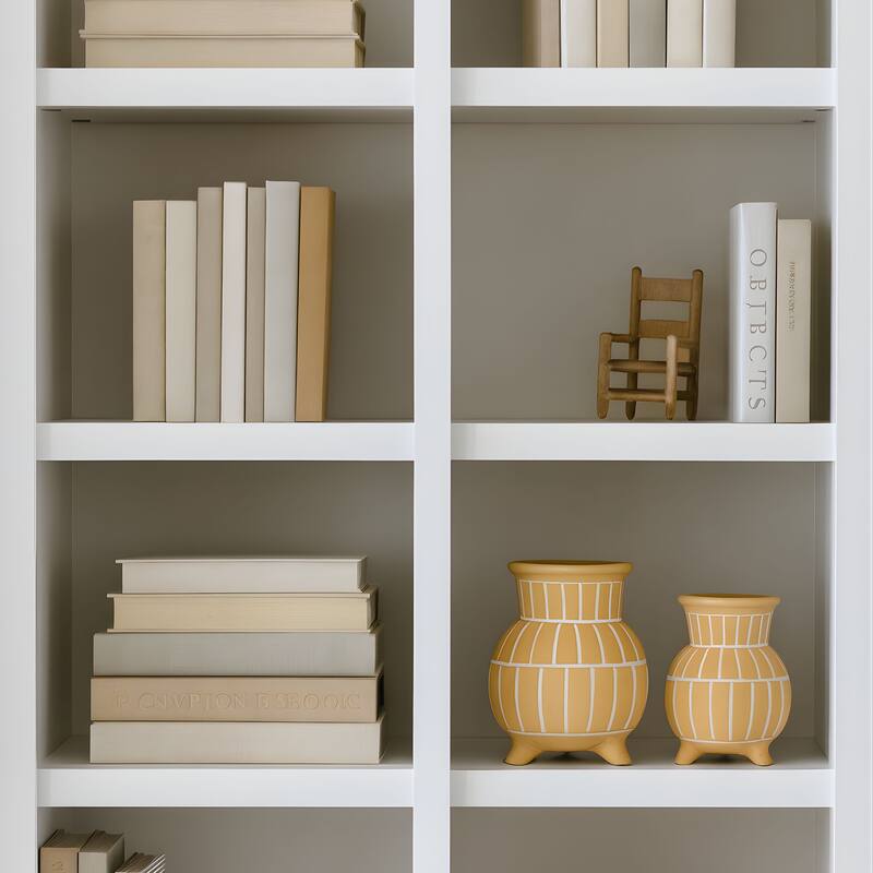 Aria Home Tan Ceramic Bubble Vase with Raised Rim Set of Two