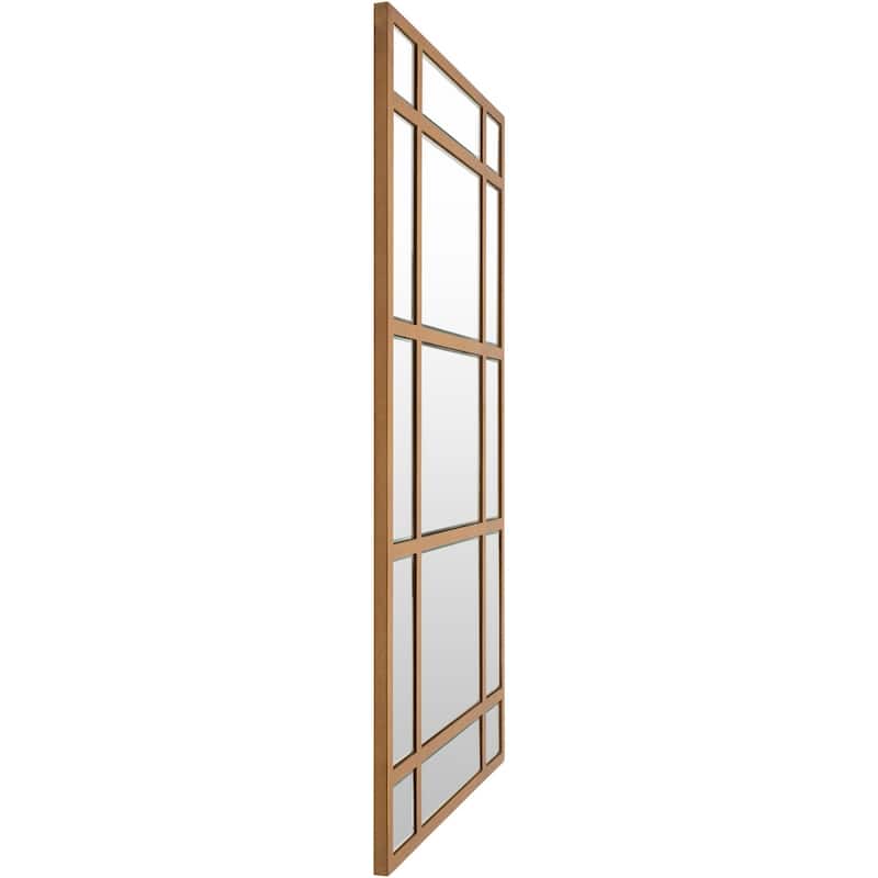 Adara Paned Gold Mirror - 47"H x 24"W