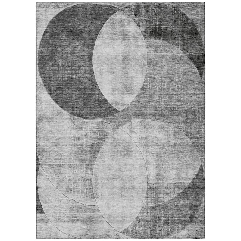 HomeRoots Geometric Transitional Rectangle Outdoor Rug
