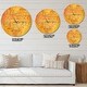 preview thumbnail 4 of 6, Designart 'Abundance Gratitude Joy Heart' Oversized Quote Wall CLock