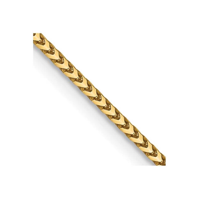 Curata 14k Yellow Gold 1.1mm Franco Chain Necklace Options: 16 18