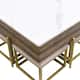 Modern Square Lift-Top Coffee Table Set with Storage & 4 Ottomans White & Walnut