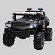 preview thumbnail 2 of 0, 12V Police Car Ride-On Truck for Kids, 2-Seat SUV with Remote, Siren, Music, Lights & Suspension, 53" Long Black