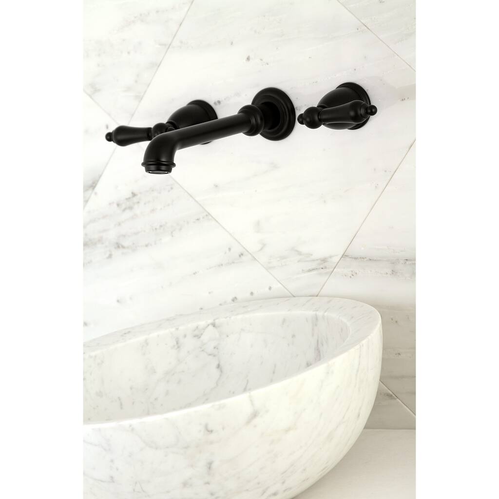 Kingston Brass English Country Two-Handle Wall Mount Bathroom Faucet