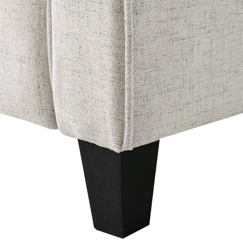 Modern 3-Seater Microfiber Upholstered Sofa with Tufted Cushions and Flared Arms Black Legs - 32.7'' H X 78.7'' W X 31.5'' D