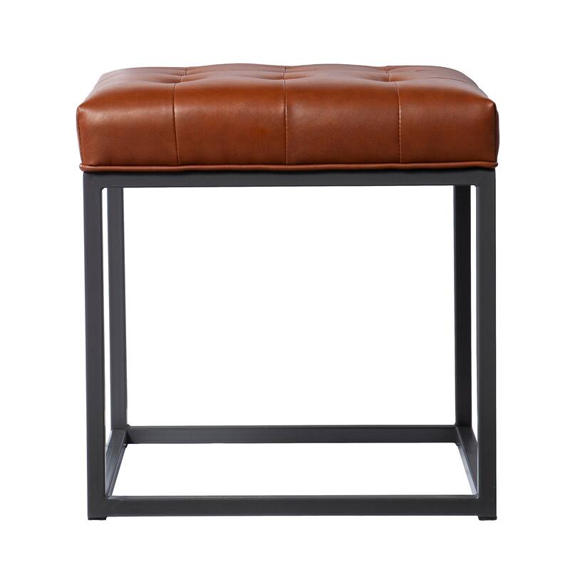 SEI Furniture Healy Saddle Brown Mini Ottoman
