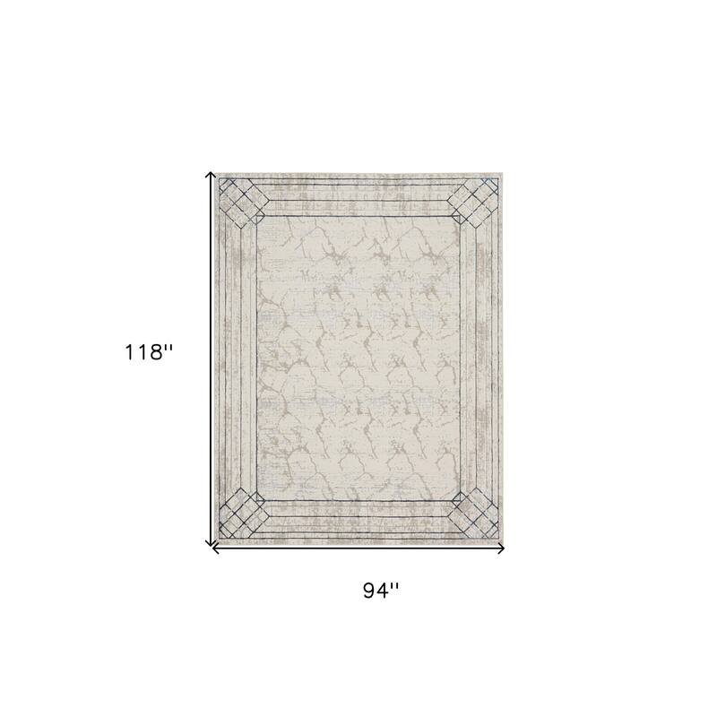 Juhef Power Loomed Geometric Modern Non Skid Stain Resistant Area Rug By HomeRoots - 118' X '94' X '0.39