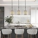 preview thumbnail 2 of 13, Tifany Modern 1-Light Mini Pendant Colored Black Glass Kitchen Island Light - D 4.3" x H 15.5"