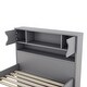 preview thumbnail 7 of 7, Twin Size Captain Platform Kids Bed with 4-Drawers, Storage Bookcases & Shelves - Sturdy, Noise-Free Frame for Bedroom, Grey