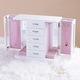 preview thumbnail 4 of 23, Stufurhome Solid Wooden Jewelry Box with 5-Drawers Built-in Necklace hook and Mirror Brown