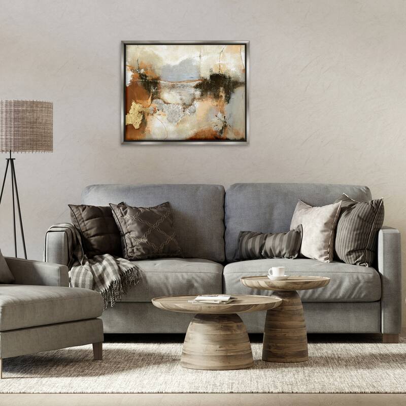 Stupell Unique Earthy Abstraction Framed Floater Canvas Wall Art Design By Design Fabrikken