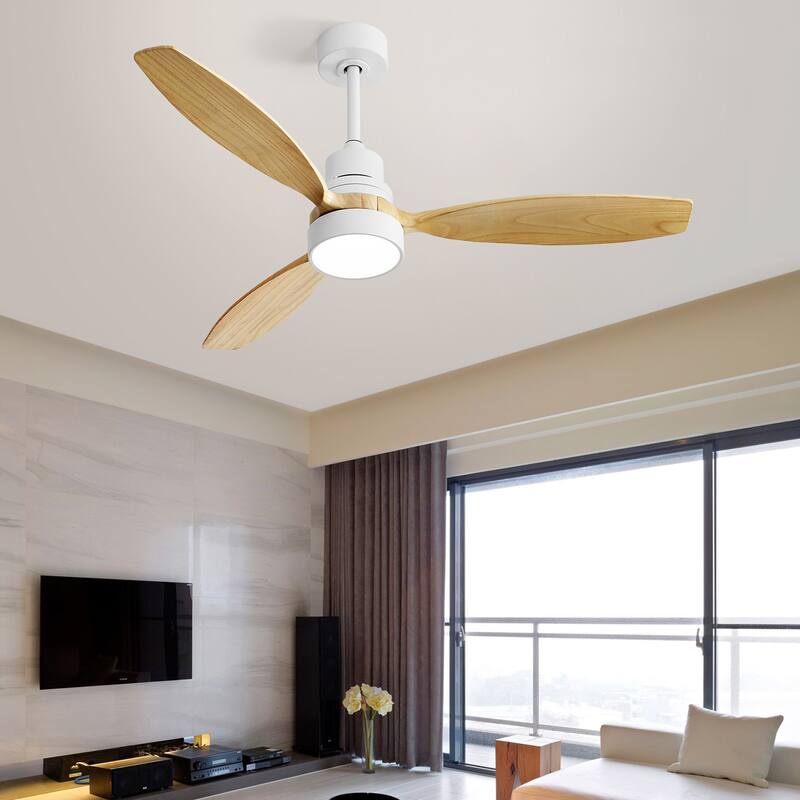 Modern Ceiling Fan With Led Light - White