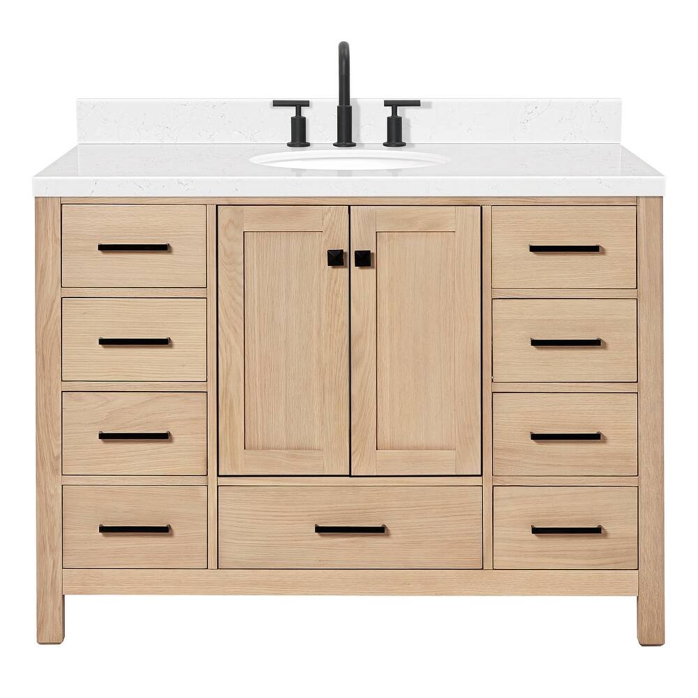 Ariel A048SCQOVO Cambridge 48" Free Standing Single Basin Vanity Set
