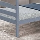 preview thumbnail 12 of 10, Grey Wood Twin Over Twin Bunk Bed with Staircase