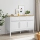 preview thumbnail 20 of 23, vidaXL Sideboard FLORO 44.9"x16.9"x29.1" Solid Wood Pine - 44.9" x 16.9" x 29.1"